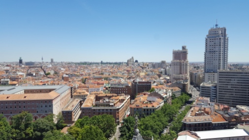 Panorámica de Madrid. Edificio España de la plaza de España. (Foto A desmano)